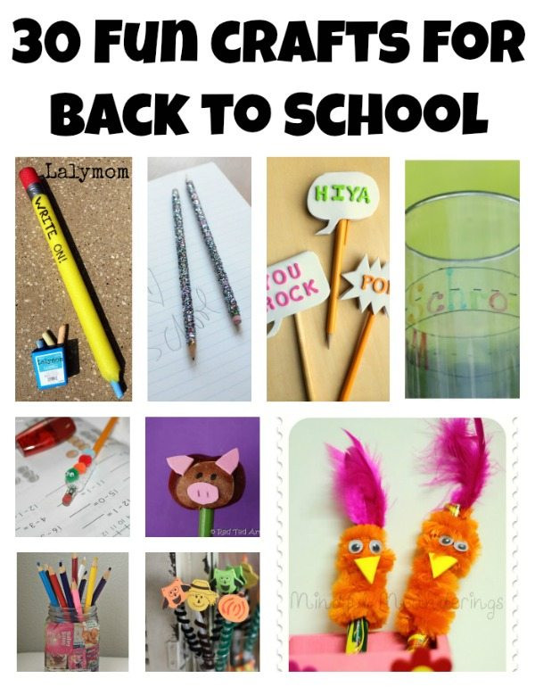 Easy Craft Ideas For Kids At School
 30 Fun Back to School Crafts to Mark the Beginning of the