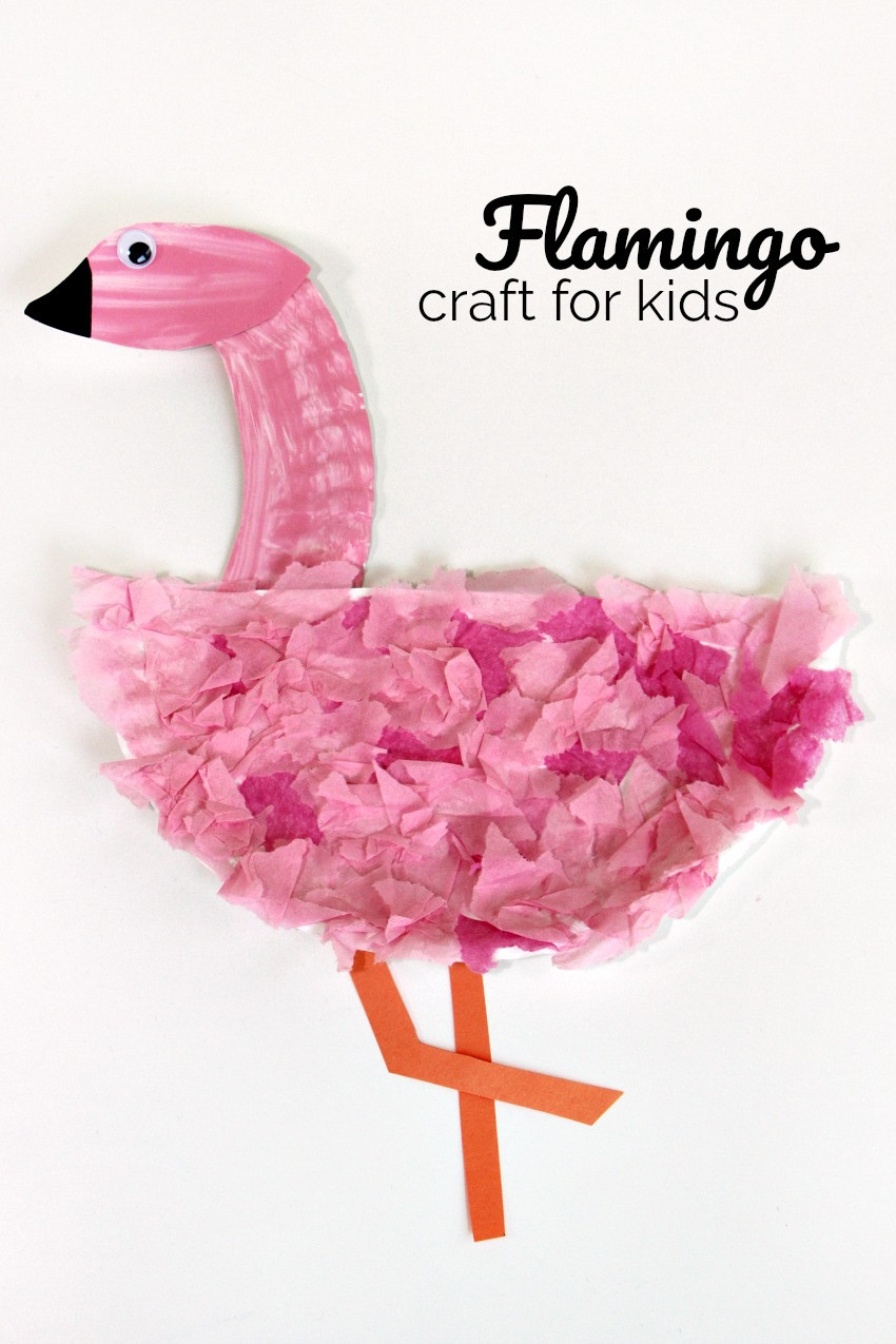 Easy Crafts For Preschoolers
 Easy Paper Plate Flamingo Craft for Kids
