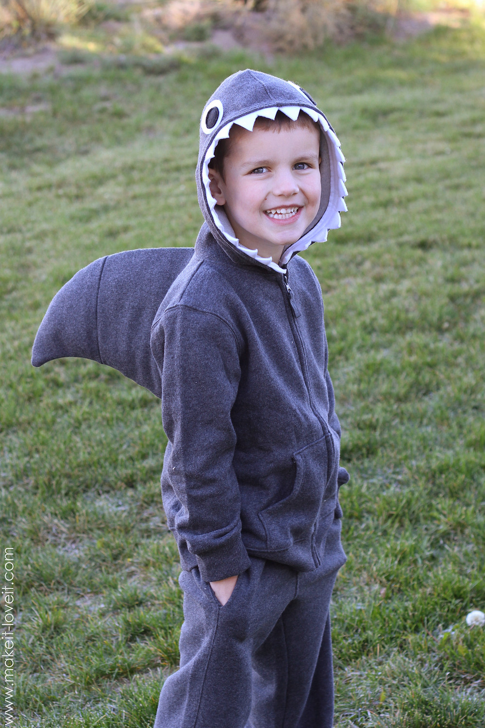 Easy DIY Toddler Costumes
 Halloween Costume Ideas Simple Shark with Dorsal Fin