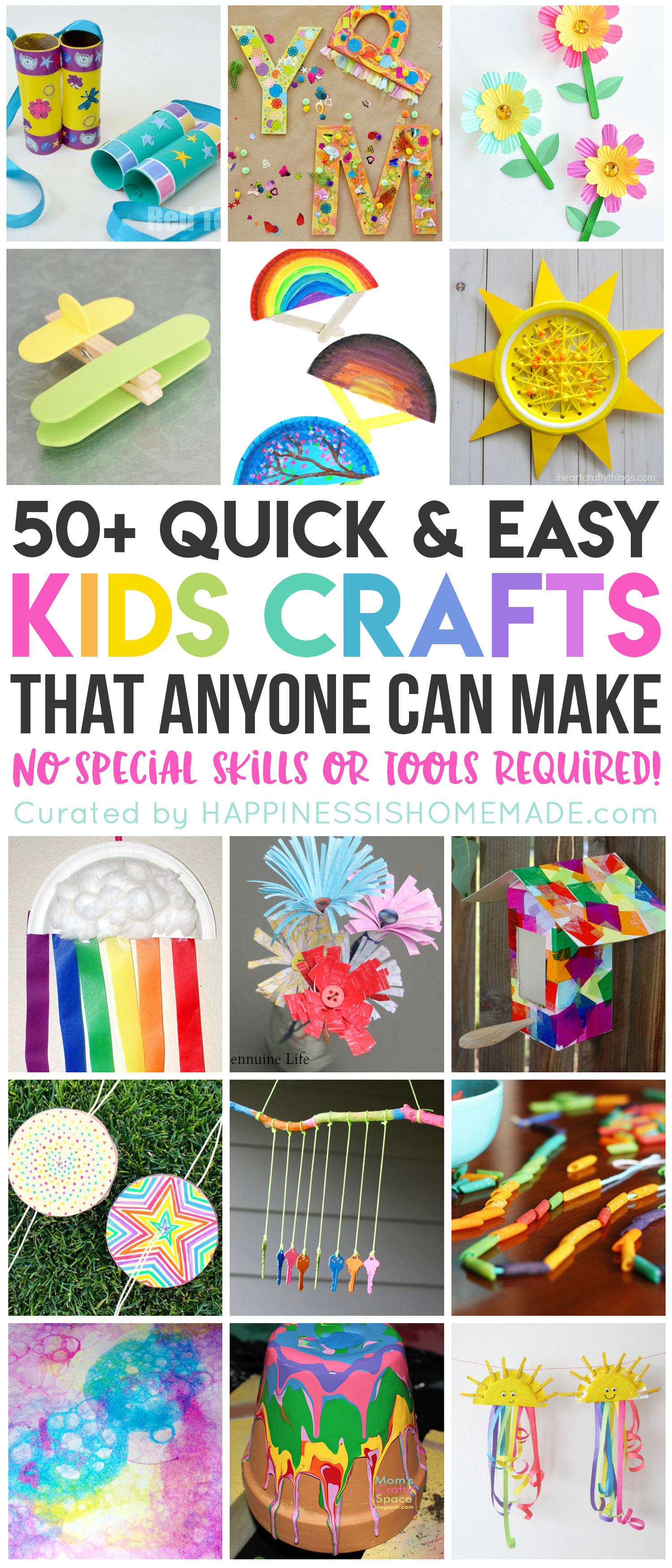 Easy Fun Crafts For Toddlers
 50 Quick & Easy Kids Crafts that ANYONE Can Make