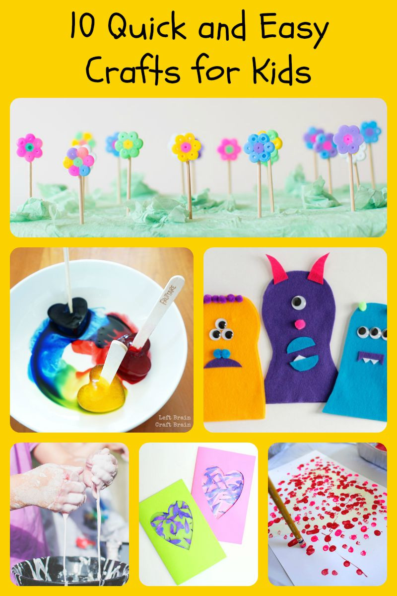 Easy Fun Crafts For Toddlers
 10 Quick and Easy Crafts for Kids 5 Minutes for Mom