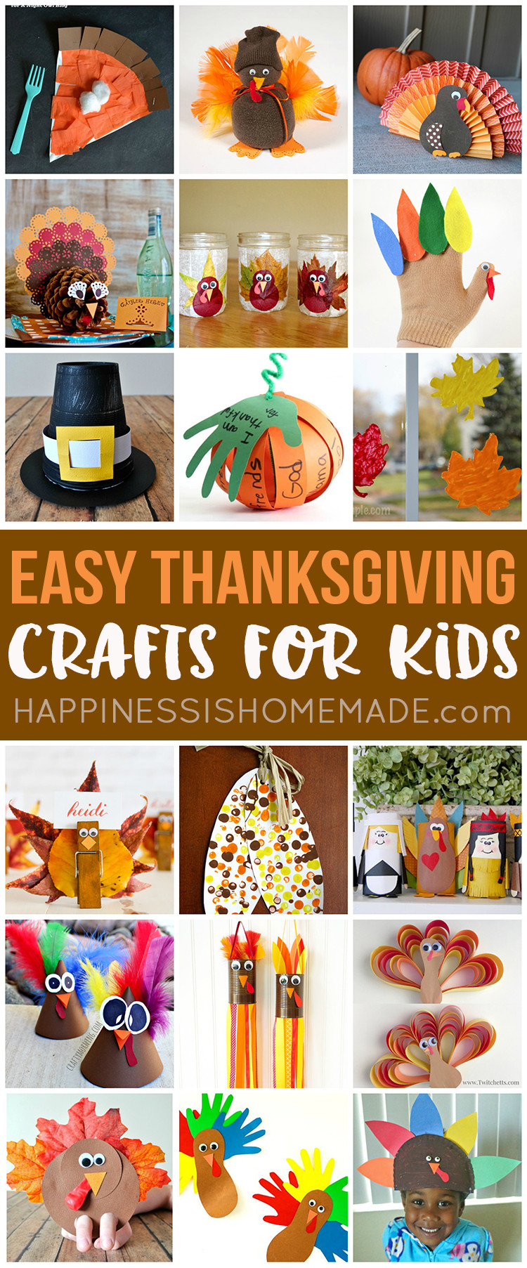 Easy Fun Crafts For Toddlers
 Easy Thanksgiving Crafts for Kids to Make Happiness is