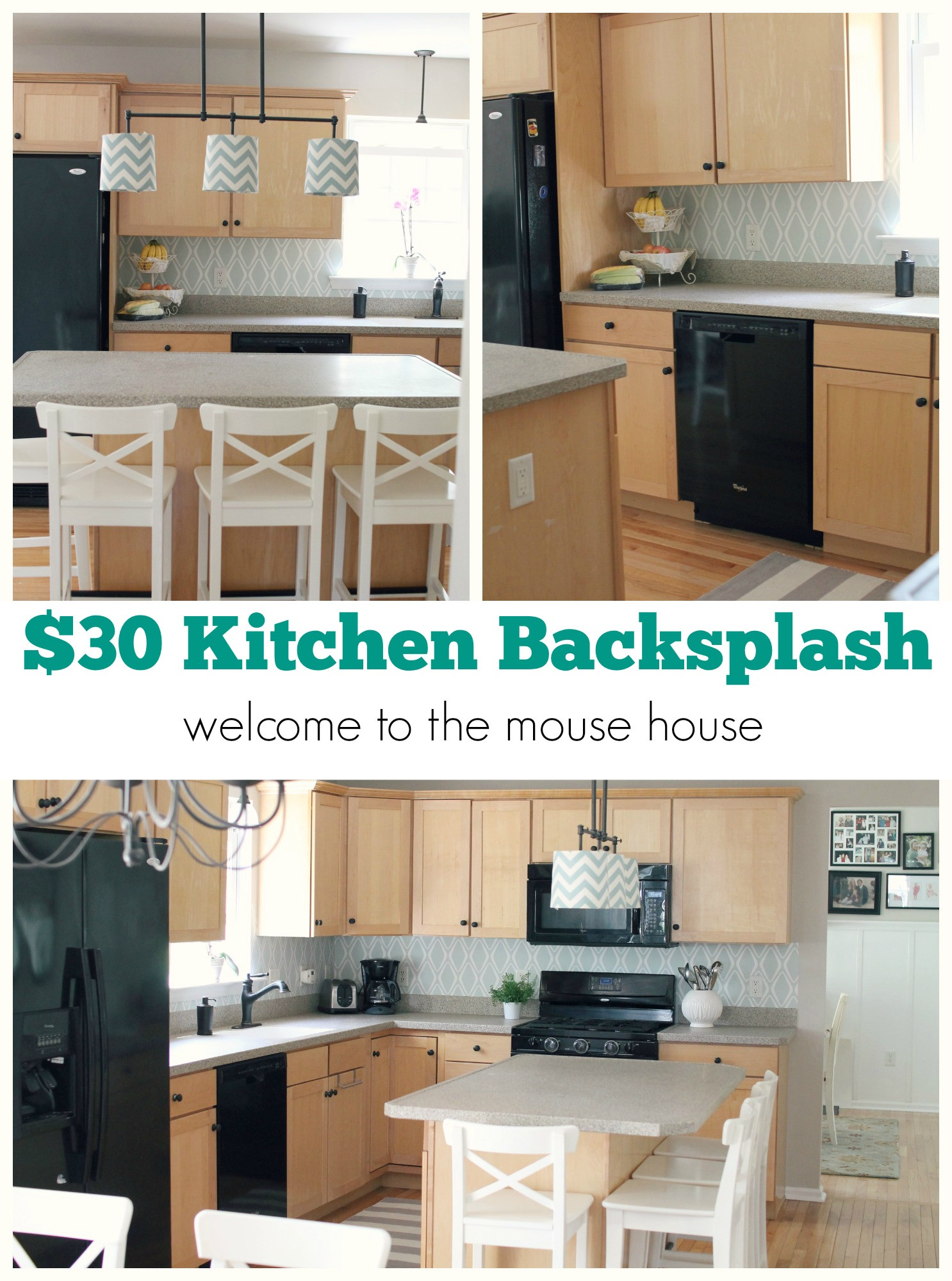Easy Kitchen Backsplashes
 Easy Kitchen Backsplash $30 Tar Wallpaper