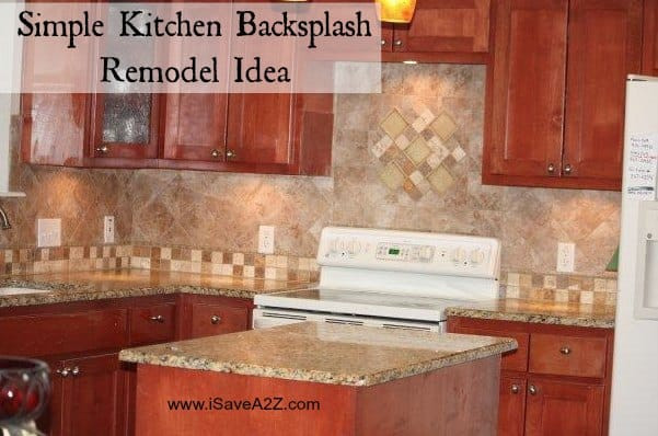 Easy Kitchen Backsplashes
 Simple Kitchen Backsplash Remodel Idea iSaveA2Z