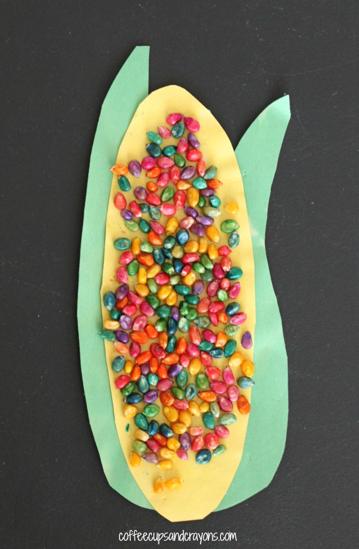 Easy Preschool Art Projects
 Easy Thanksgiving Corn Craft for Preschool Kids