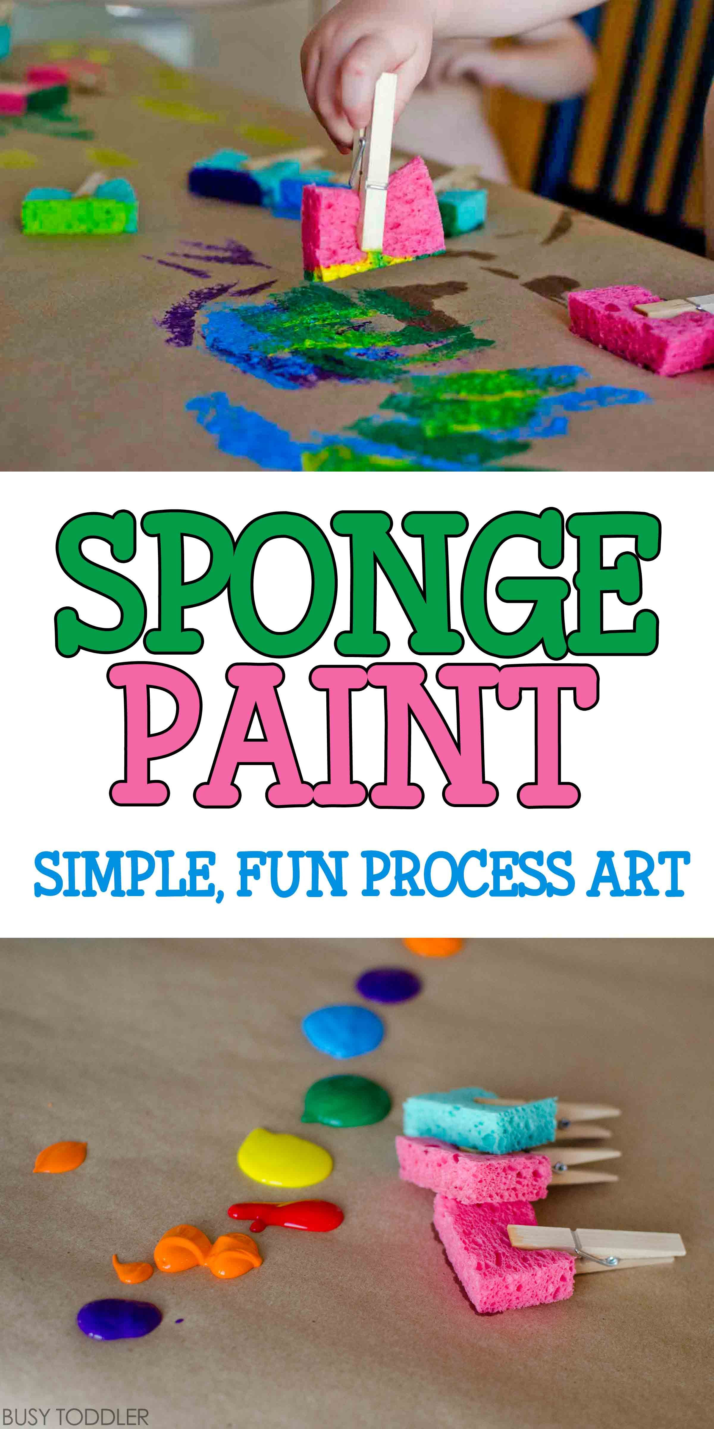 Easy Preschool Art Projects
 Sponge Painting Process Art BUSY TODDLER