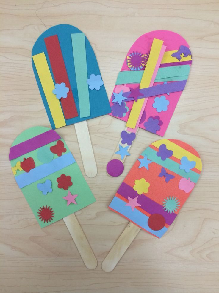 Easy Preschool Art Projects
 Popsicle Summer Art Craft for Preschoolers Kindergarten