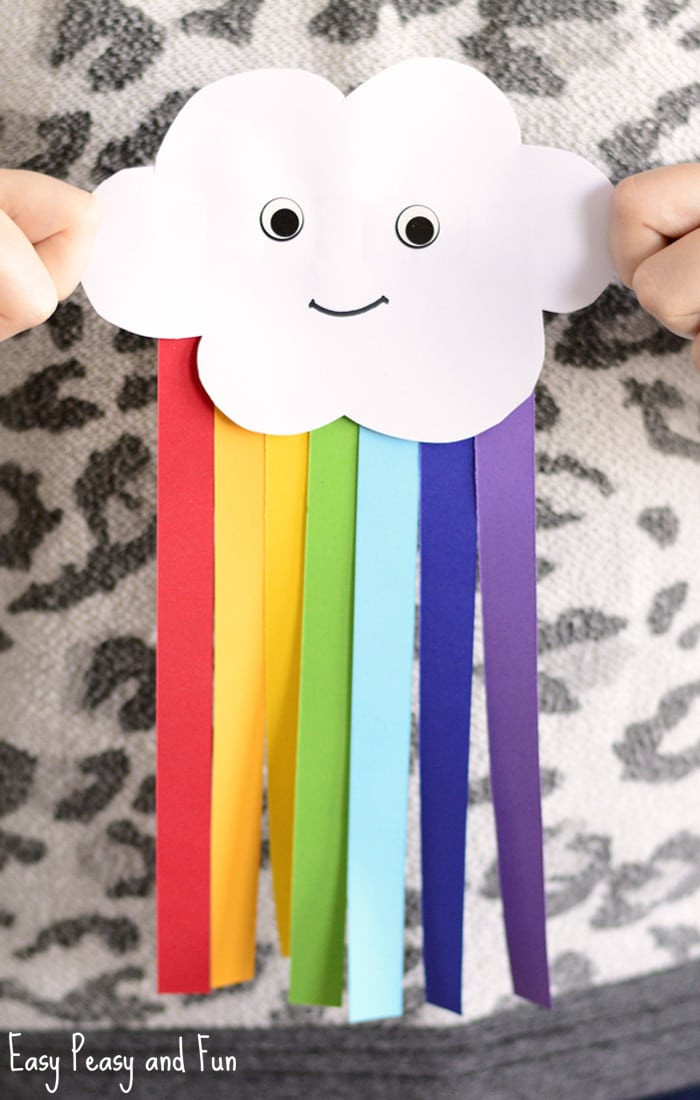 Easy Preschool Craft
 Cute Paper Rainbow Kid Craft Easy Peasy and Fun