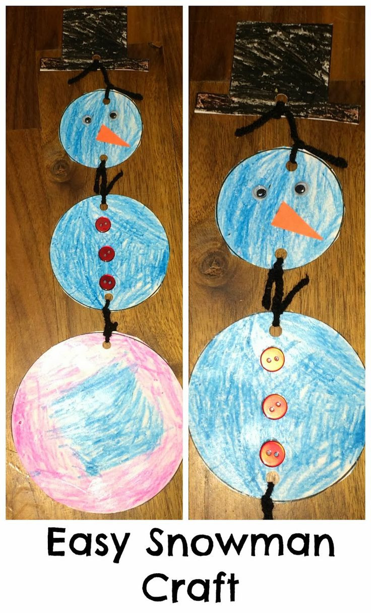Easy Preschool Craft Ideas
 Easy Winter Crafts for Preschoolers Easy Snowman Craft
