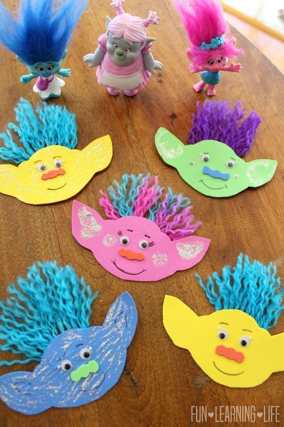 Easy Preschool Craft
 How To Make A Troll Magnet and Get Interactive With Trolls