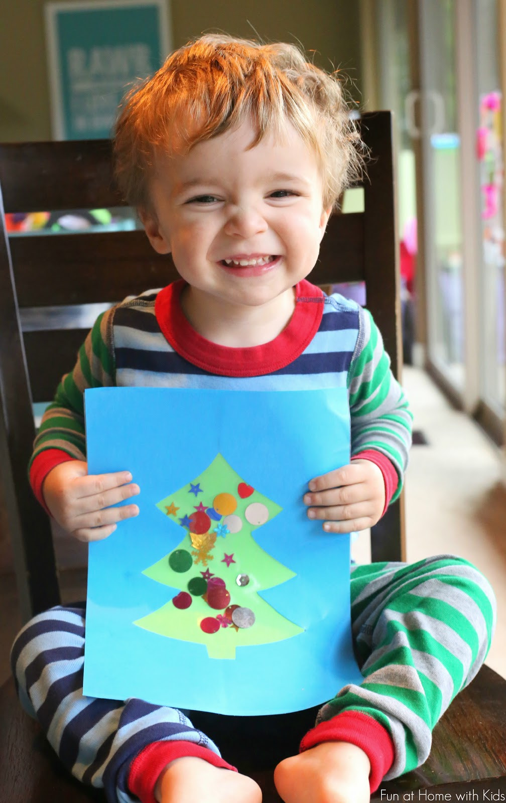 Easy Preschool Craft
 Easy Winter Toddler No Glue Christmas Tree Craft