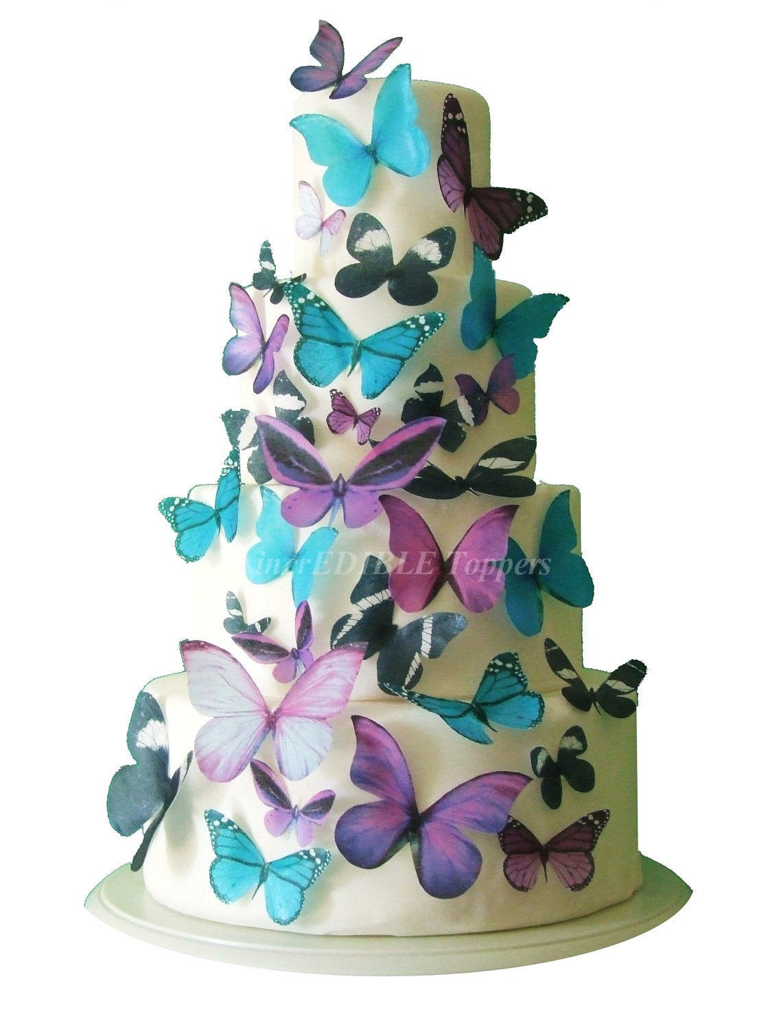 Edible Birthday Cake Decorations
 EDIBLE BUTTERFLIES for Cakes and Cupcakes Cake Decorations