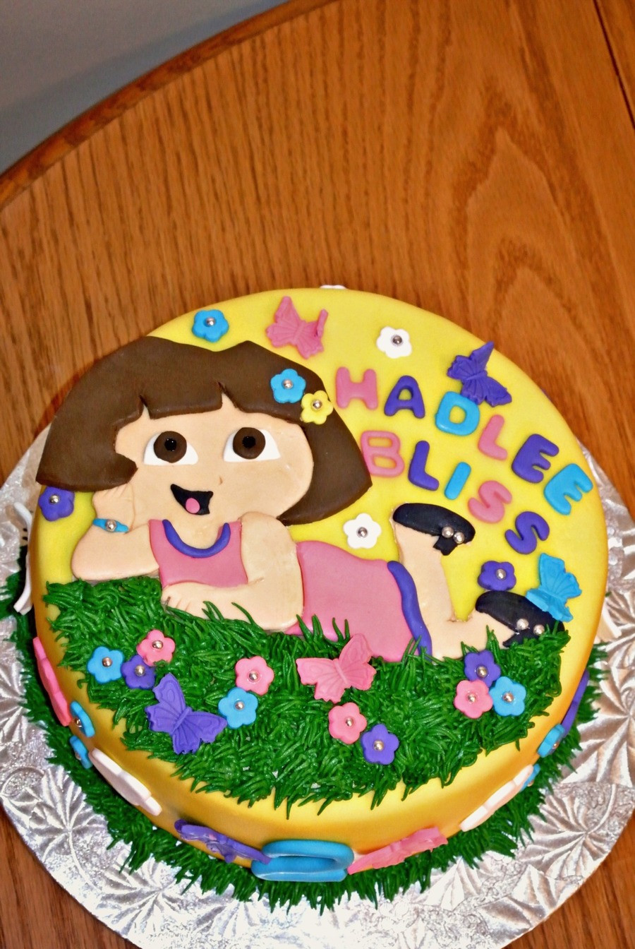 Edible Birthday Cake Decorations
 Dora The Explorer Themed 2Nd Birthday Cake Dora Is Handcut