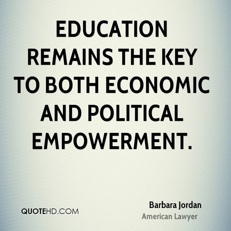 Education Is The Key Quote
 Barbara Jordan Education Quotes