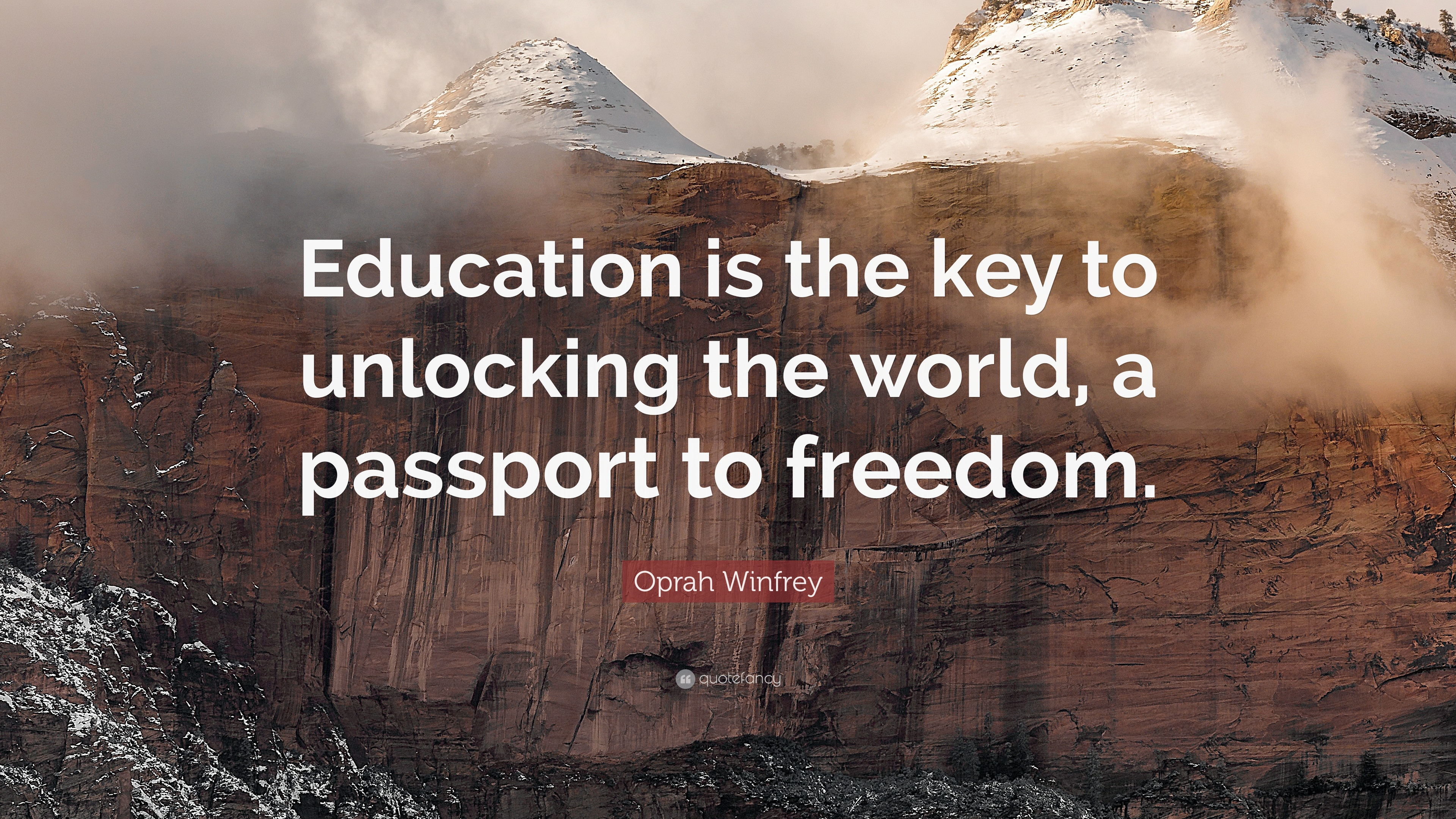 Education Is The Key Quote
 Oprah Winfrey Quote “Education is the key to unlocking