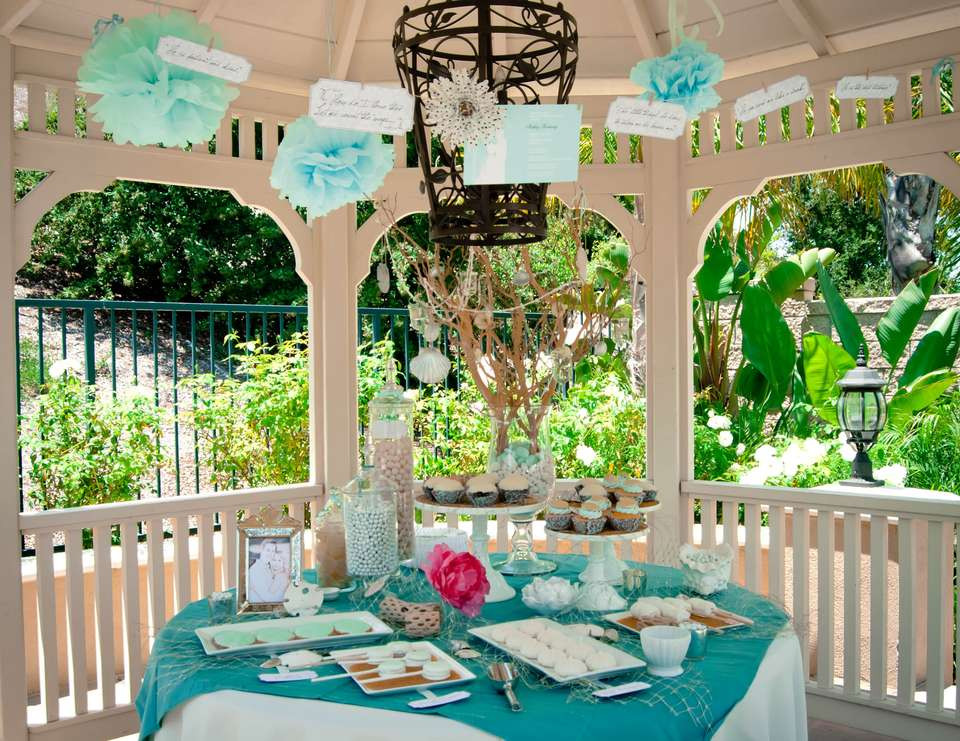 Elegant Beach Party Ideas
 Coastal Bridal Wedding Shower "Elegant Beach Bridal