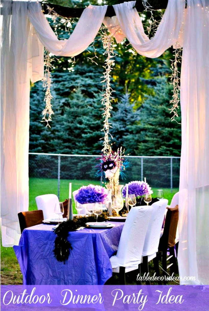 Elegant Dinner Party Decorating Ideas
 Elegant Outside Table Decor Idea Dinner Party