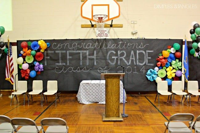 Elementary School Graduation Party Ideas
 5TH GRADE GRADUATION SCHOOL GYM DECORATIONS AND TEACHER