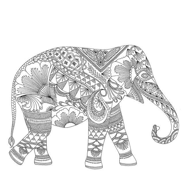 Elephant Coloring Book For Adults
 Pin by Shreya Thakur on Free Coloring Pages