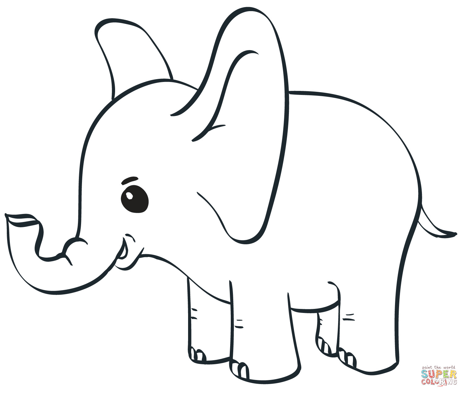 Elephant Coloring Book
 Baby Elephant coloring page