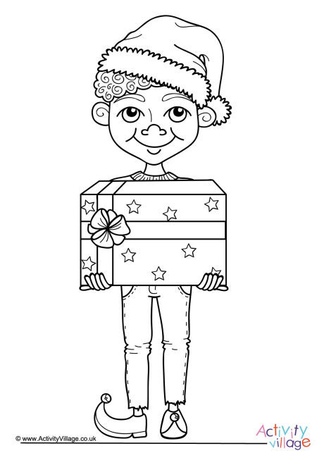 Elf Coloring Pages For Boys
 Christmas Boy Colouring Page