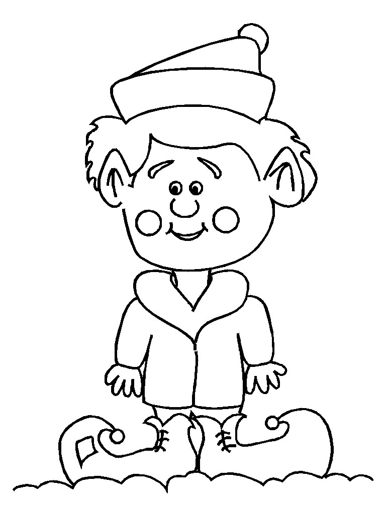Elf Coloring Pages For Boys
 elf coloring sheet
