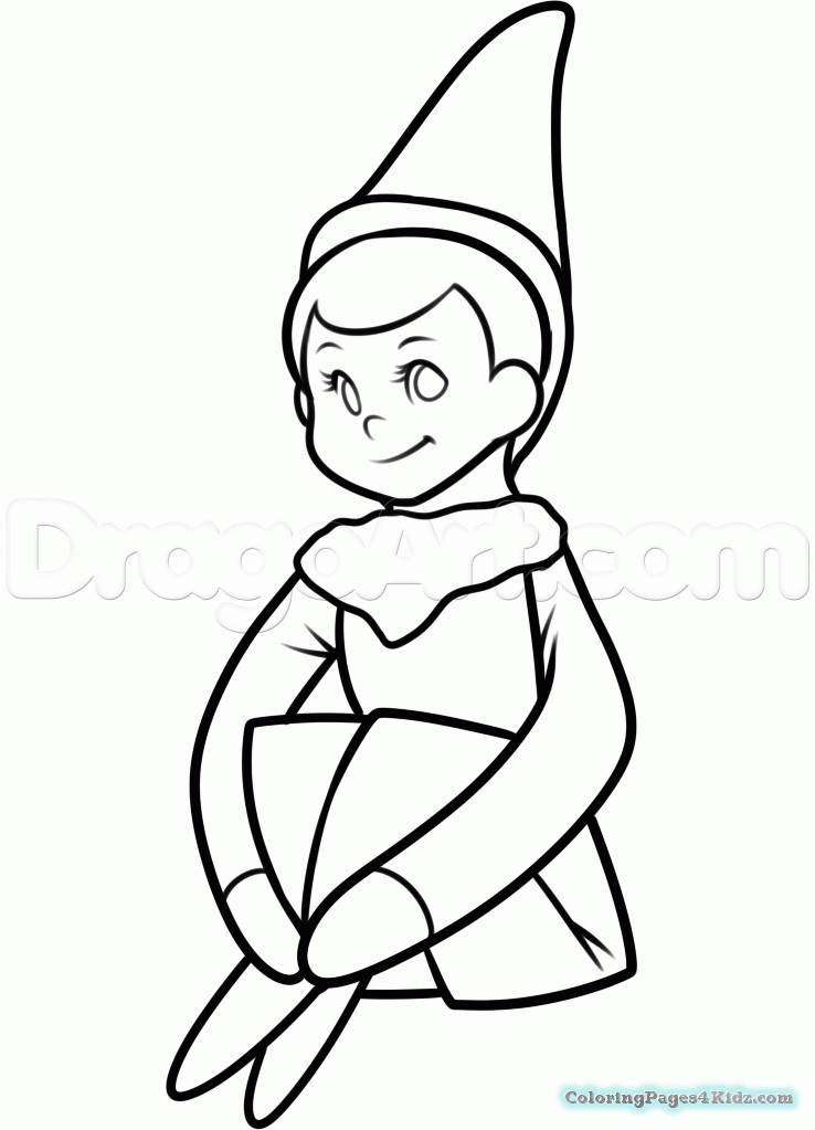 Elf Coloring Pages For Boys
 Elf The Shelf Coloring Pages Boys Real Elfs