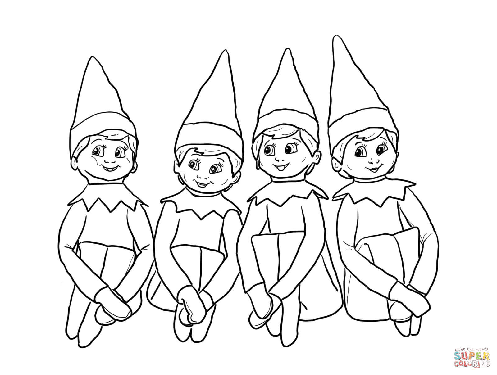 Elf Coloring Pages For Boys
 Elf The Shelf Coloring Pages To Print Coloring Home