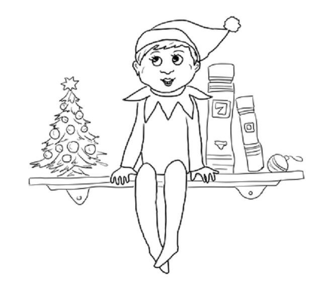 Elf Coloring Pages For Boys
 elf on the shelf coloring page elves