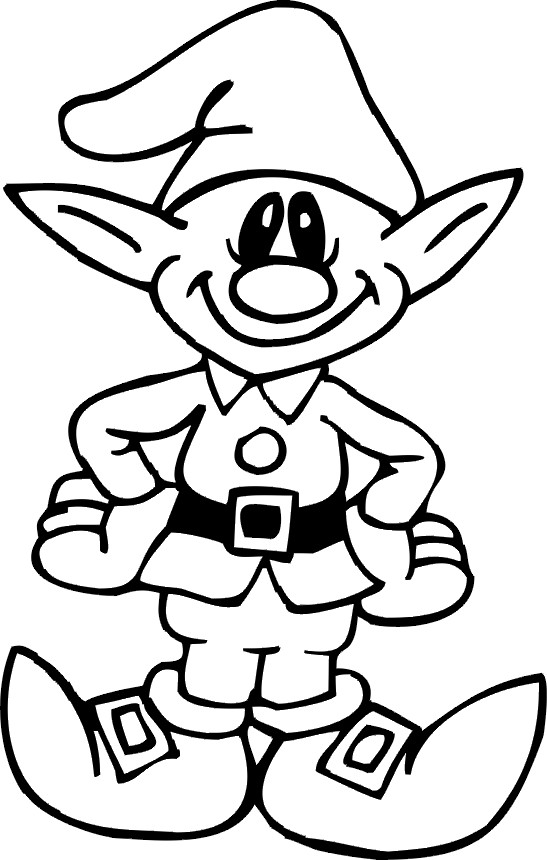 Elf Coloring Pages For Boys
 Christmas Elf Coloring Pages