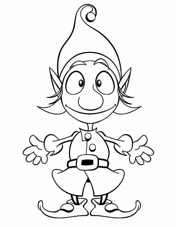 Elf Coloring Pages For Boys
 Cute Boy Elf Coloring Page Cute Boy Elf Coloring Page