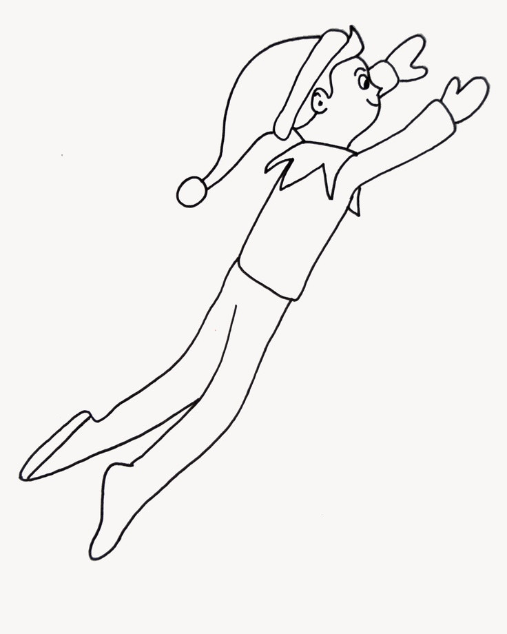 Elf Coloring Pages For Boys
 Elf on the shelf coloring page