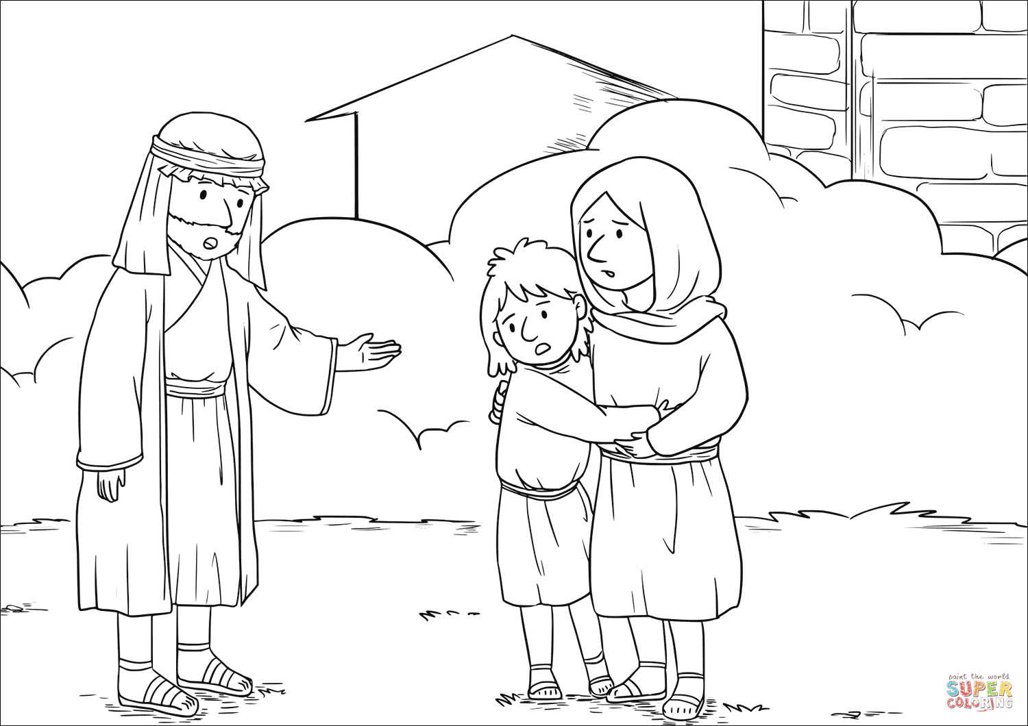Elisha Coloring Pages
 Elisha Said to the Woman with Son to Go Away from a Famine