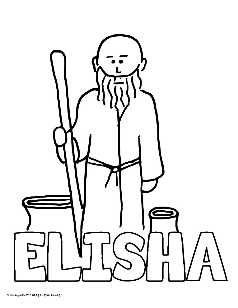 Elisha Coloring Pages
 My Homeschool Printables History Coloring Pages – Volume 1