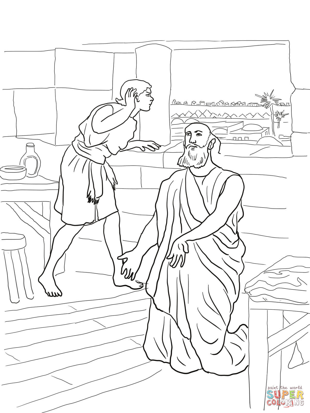 Elisha Coloring Pages
 Naaman Coloring Pages Coloring Home