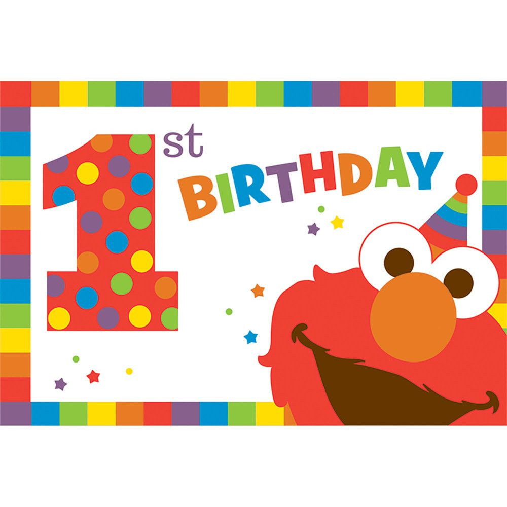 Elmo 1St Birthday Decorations
 Elmo Turns e Postcard Invitations