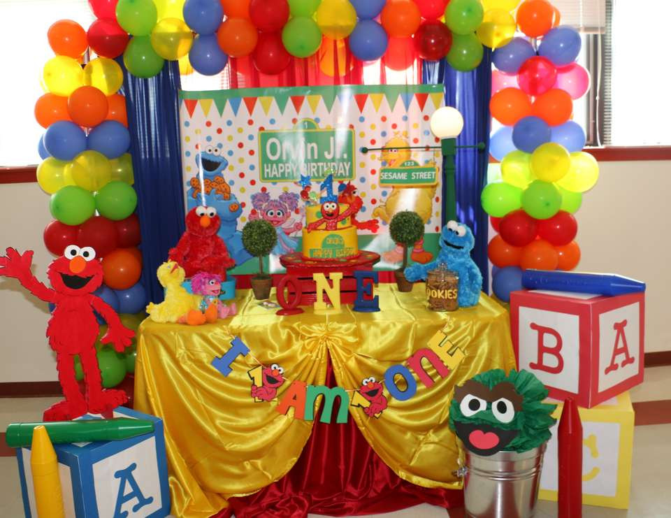 Elmo 1St Birthday Decorations
 Birthday "Elmo Sesame Street 1st Birthday "