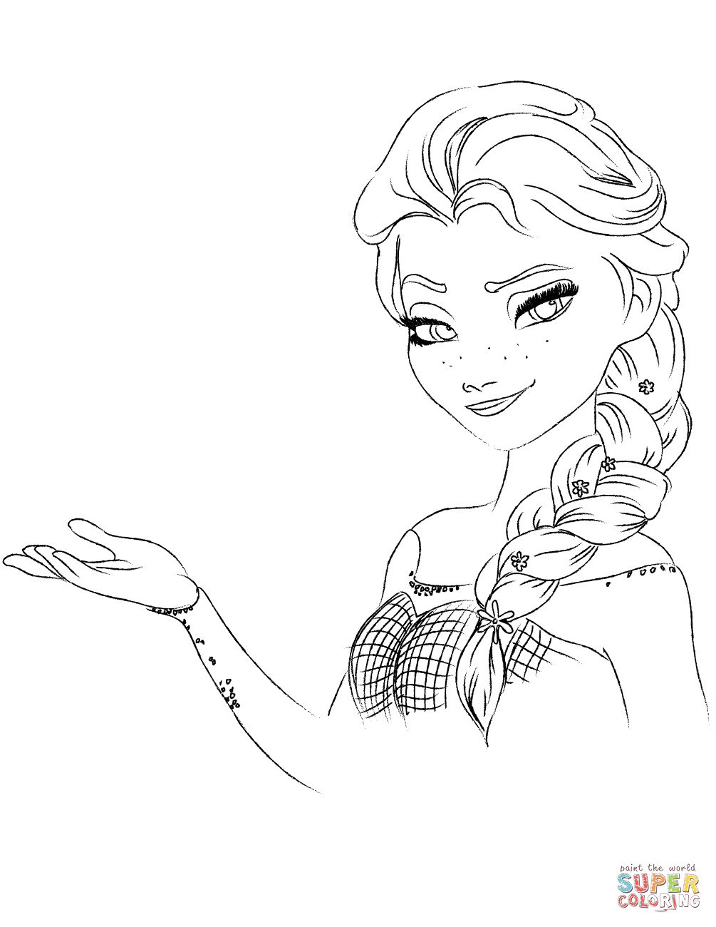 Elsa Coloring Sheet
 Elsa from The Frozen coloring page