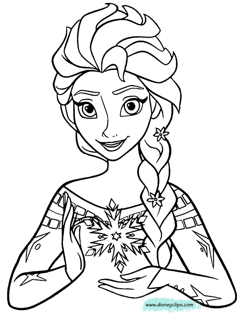 Elsa Coloring Sheet
 Disney s Frozen Coloring Pages