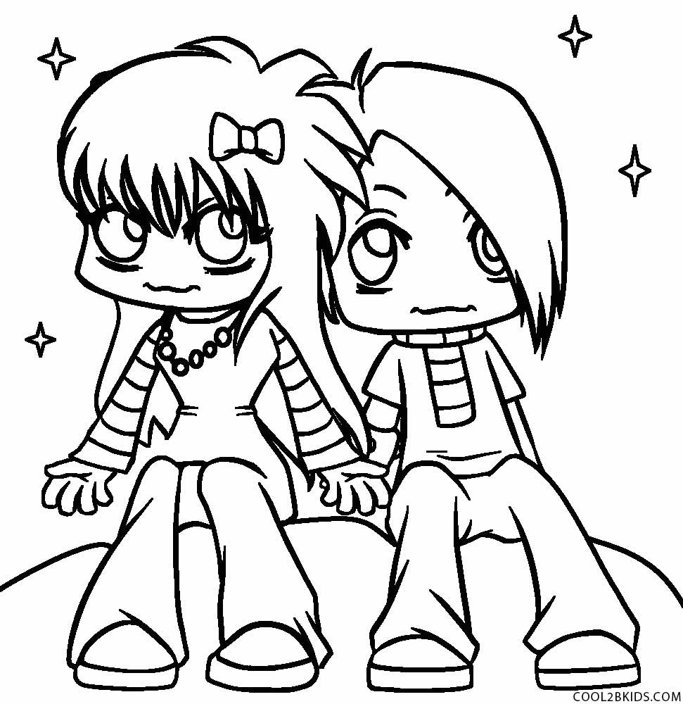 Emo Boys Coloring Pages
 Printable Emo Coloring Pages For Kids
