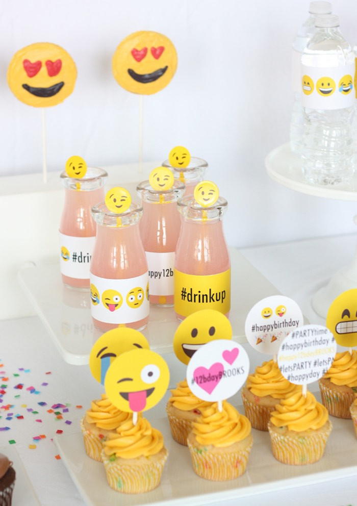 Emoji Birthday Decorations
 Kara s Party Ideas Instagram Emoji Themed Teen Birthday