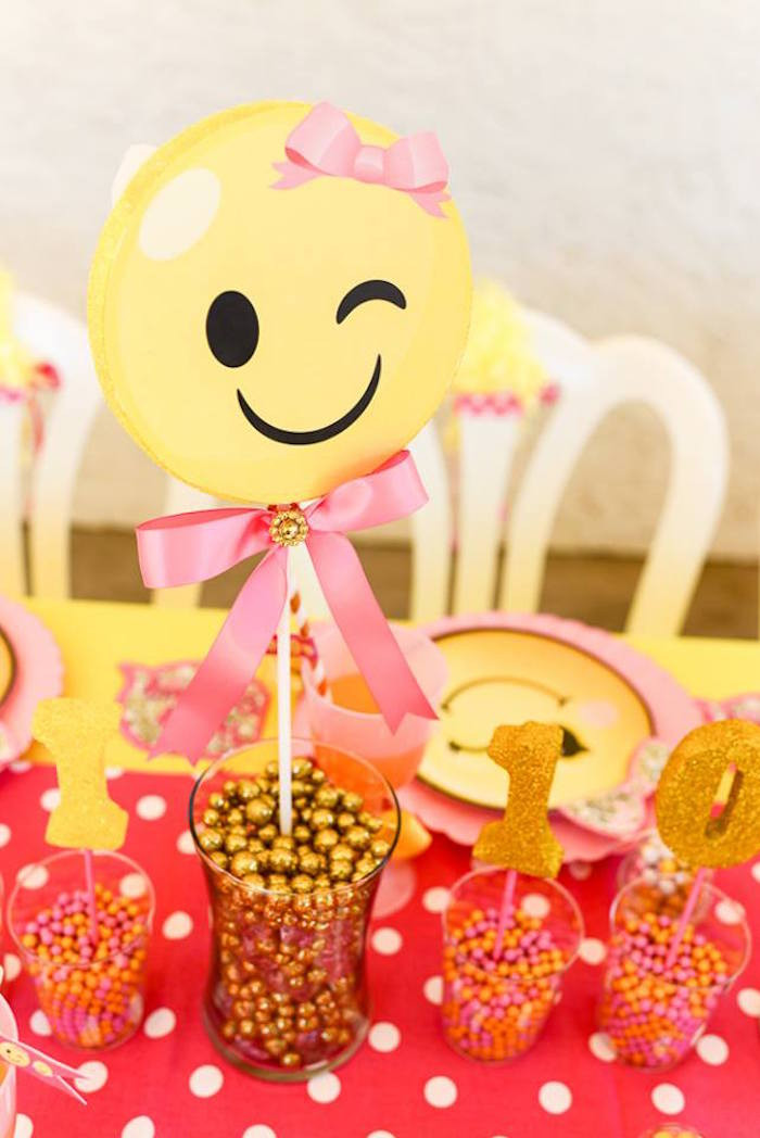 Emoji Birthday Decorations
 Kara s Party Ideas Pink & Gold Emoji Birthday Party