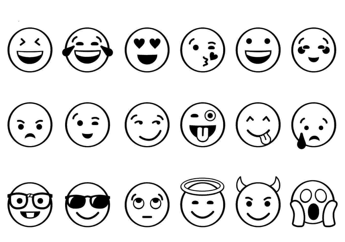 Emoji Coloring Pages Free Printable
 Free Printable Emoji Coloring Pages