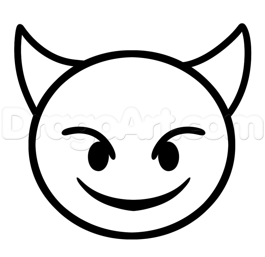 Emoji Coloring Pages Free Printable
 Emoji Faces Devil Coloring Pages Arty stuff