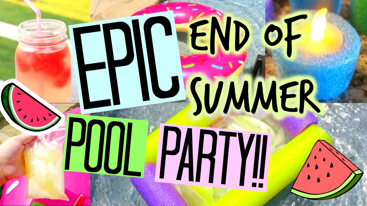End Of Summer Pool Party Ideas
 DIY EPIC END OF SUMMER POOL PARTY