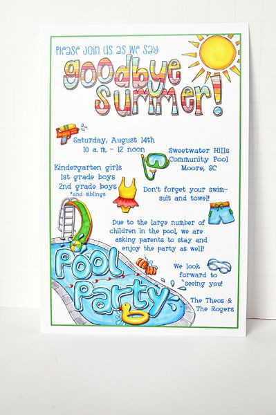 End Of Summer Pool Party Ideas
 end of summer party Party themes Pinterest