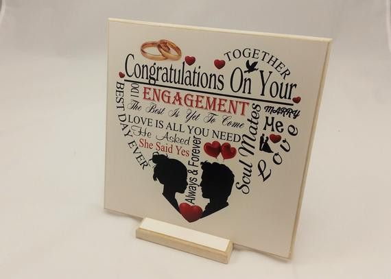 Engagement Gift Ideas For Couple
 Engagement Gift idea Gift for Couple Handmade Wooden Plaque