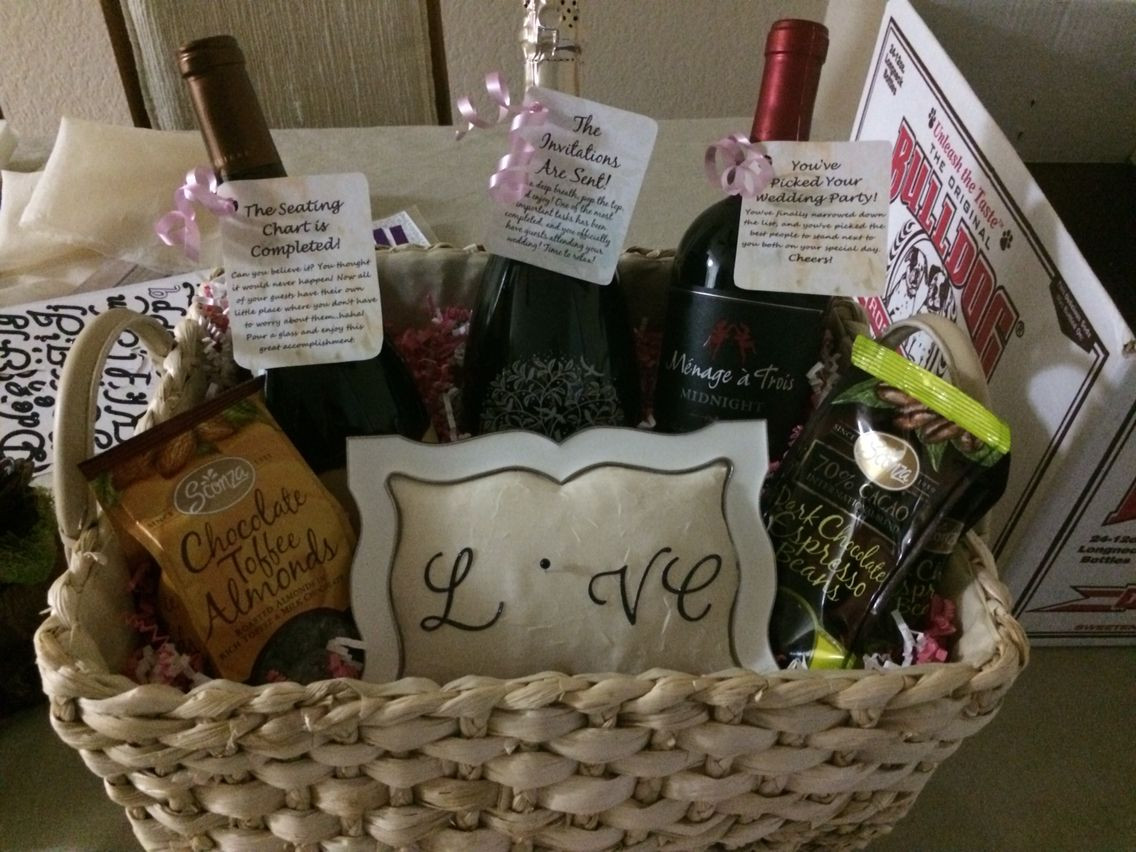 Engagement Gift Ideas For Couple
 Engagement party t basket for a great couple