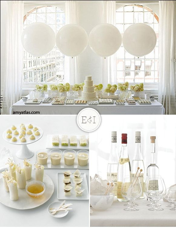Engagement Party Decorations Ideas Tables
 White and Yummy Wedding inspiration