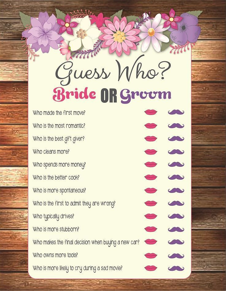 Engagement Party Game Ideas
 Bridal Shower Game Bridal Shower Games